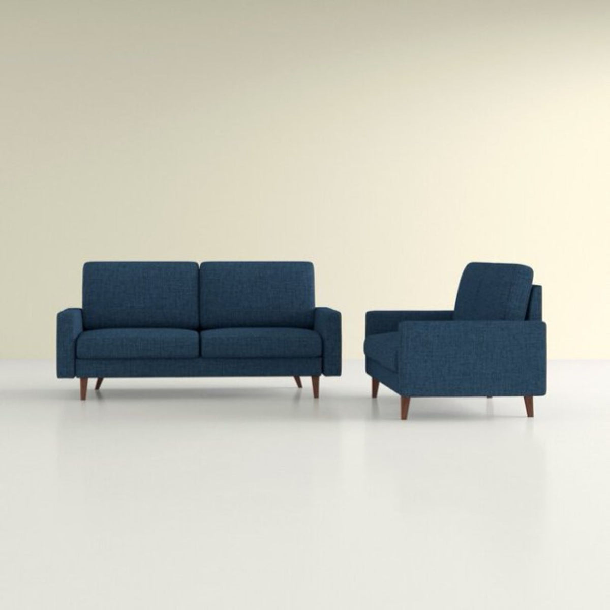 US Pride loveseat sofa with two removable cushion seats, stationary design for living room comfort and style.