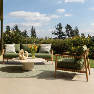 Trebol - Outdoor Coffee Table - Faux Travertine
