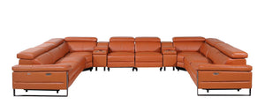 1246 - 10-Piece U-Shaped Modular Power Reclining Sectional With 4 Power Recliners And Power Headrests