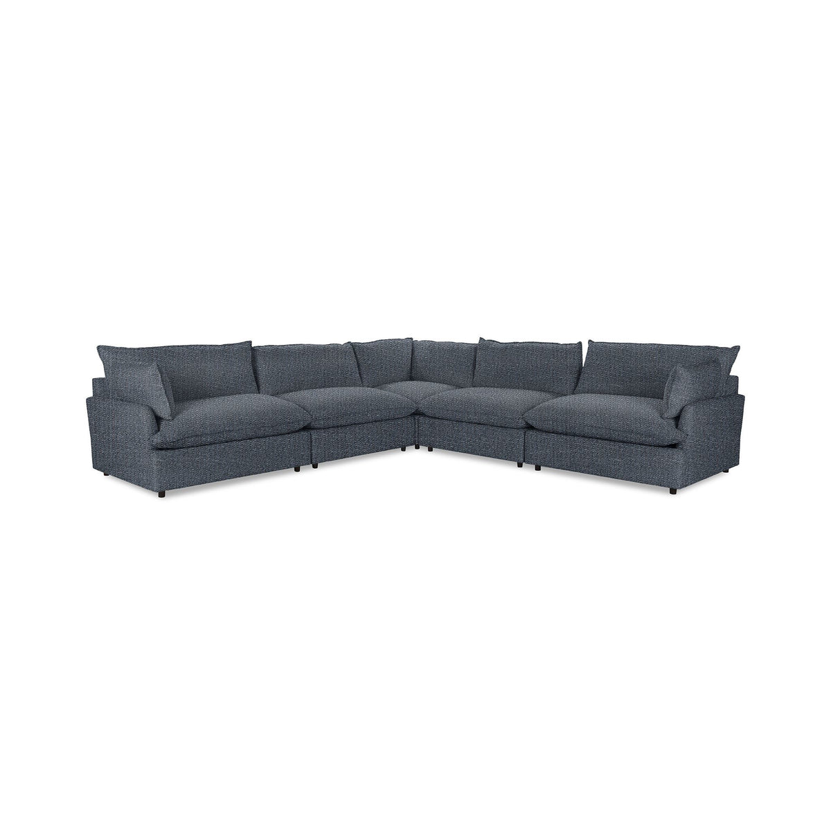Classic Home Caplan modular sectional sofa with beige fabric and plush cushions in a modern living room setting.