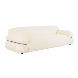 Leyla - Boucle Sofa - Cream - R&R Furniture Gallery (Fountain Valley, CA)