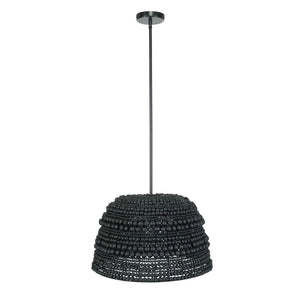 Persephone - Bead 1 Light Pendant - Black