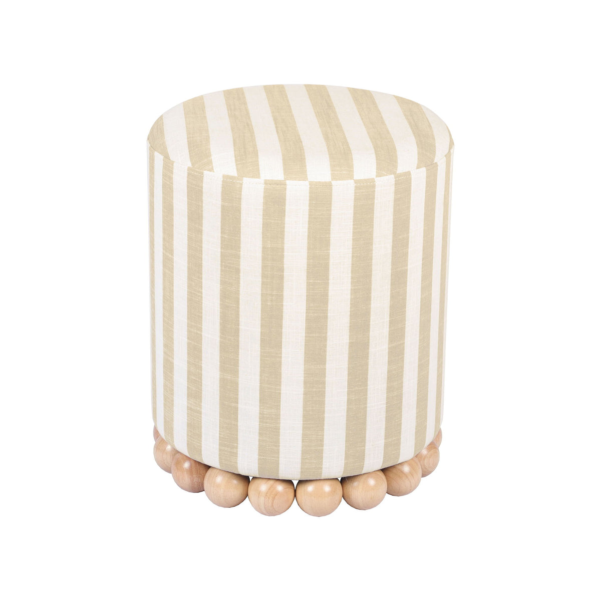 Dex - Striped Linen Ottoman - R&R Furniture Gallery (Fountain Valley, CA)
