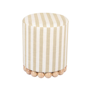 Dex - Striped Linen Ottoman - R&R Furniture Gallery (Fountain Valley, CA)