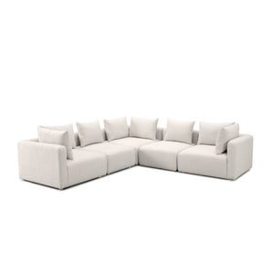 Hangover - 5-Piece Modular L-Sectional - Cream