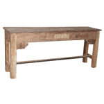 74" Reclaimed Wood Console Table - Light Brown