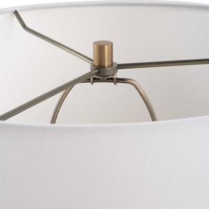 Acosta - Ribbed Table Lamp - Gray