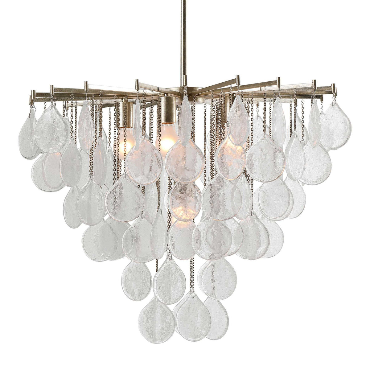 Uttermost Goccia tear drop glass pendant light hanging with a sleek, modern design for stylish pendant lighting.