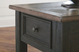 Tyler Creek - Rectangular End Table - Grayish Brown / Black - R&R Furniture Gallery (Fountain Valley, CA)
