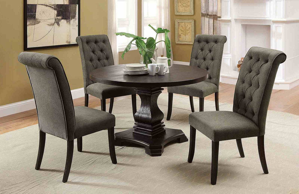Nerissa - 5 Pc. Dining Table Set, Gray Chairs