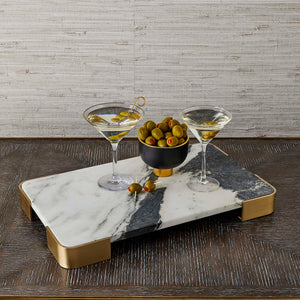Elevated - Medium Tray/Plateau - Panda Marble