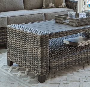 Oasis Court - Sofa, Chairs, Table Set (Set of 4) - Gray - R&R Furniture Gallery (Fountain Valley, CA)