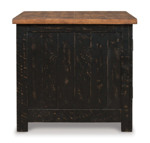 Valebeck - Rectangular End Table - Black / Brown - R&R Furniture Gallery (Fountain Valley, CA)