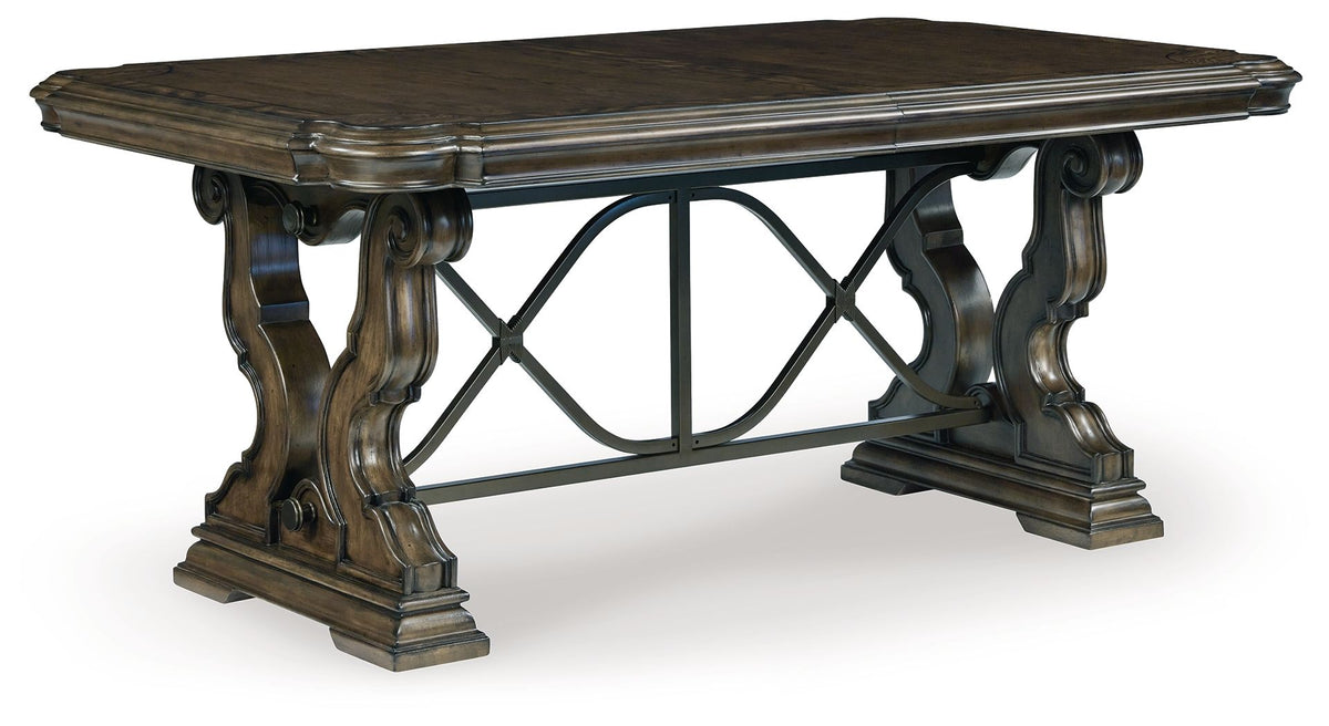 Maylee - Dining Extension Table - Dark Brown - R&R Furniture Gallery (Fountain Valley, CA)