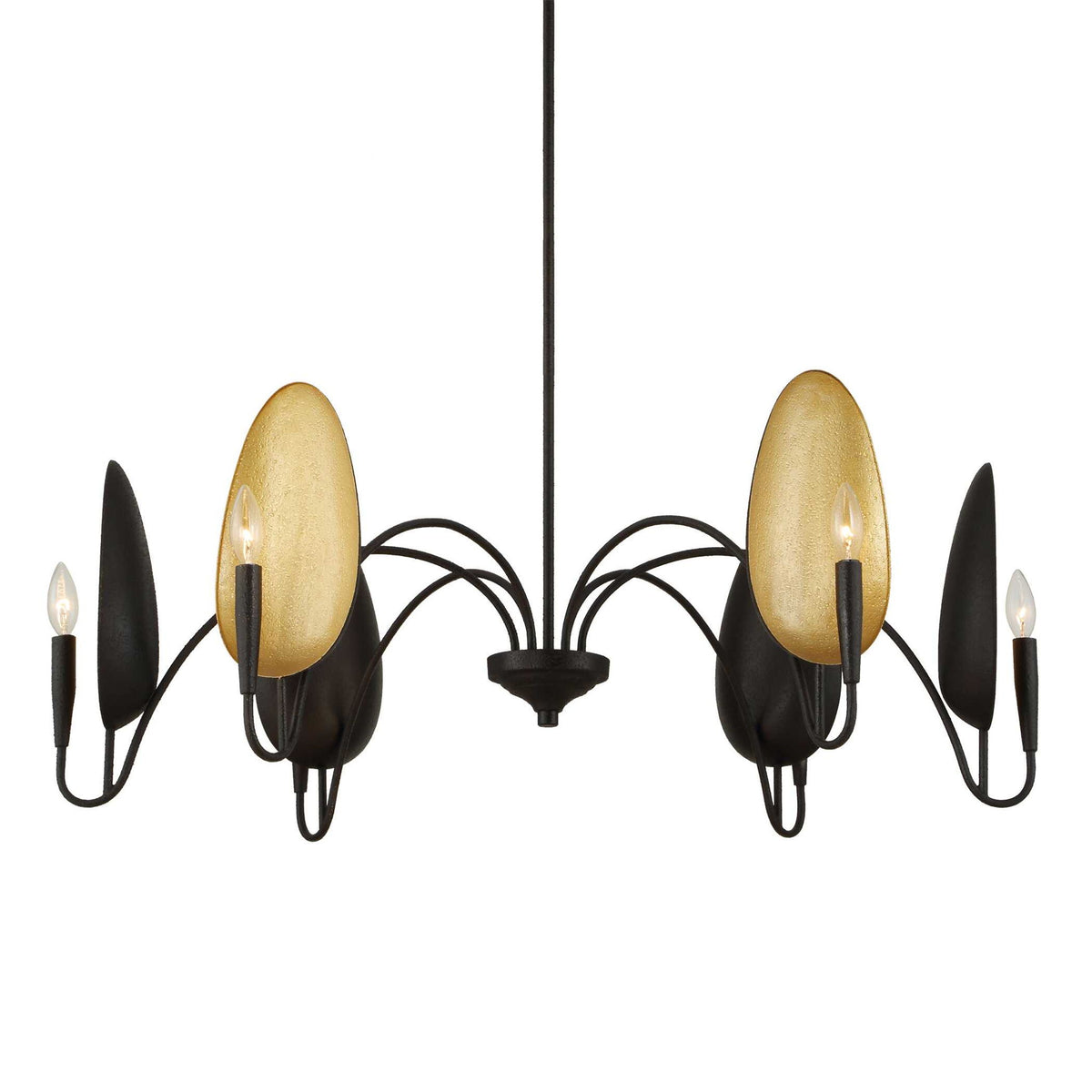 Warwick - 6 Light Chandelier - Matte Black