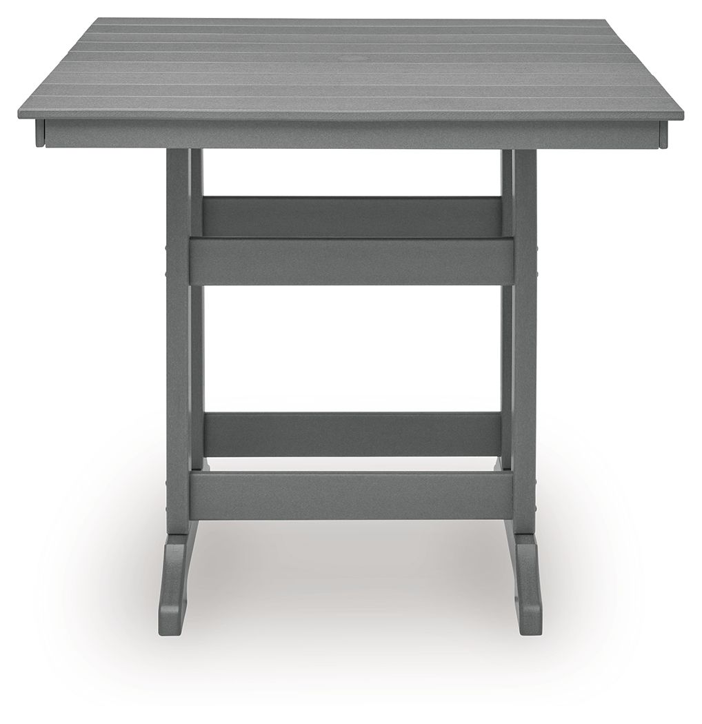 Sanctuary Beach - Square Counter Table With Umbrella Option - Dark Gray - R&R Furniture Gallery (Fountain Valley, CA)