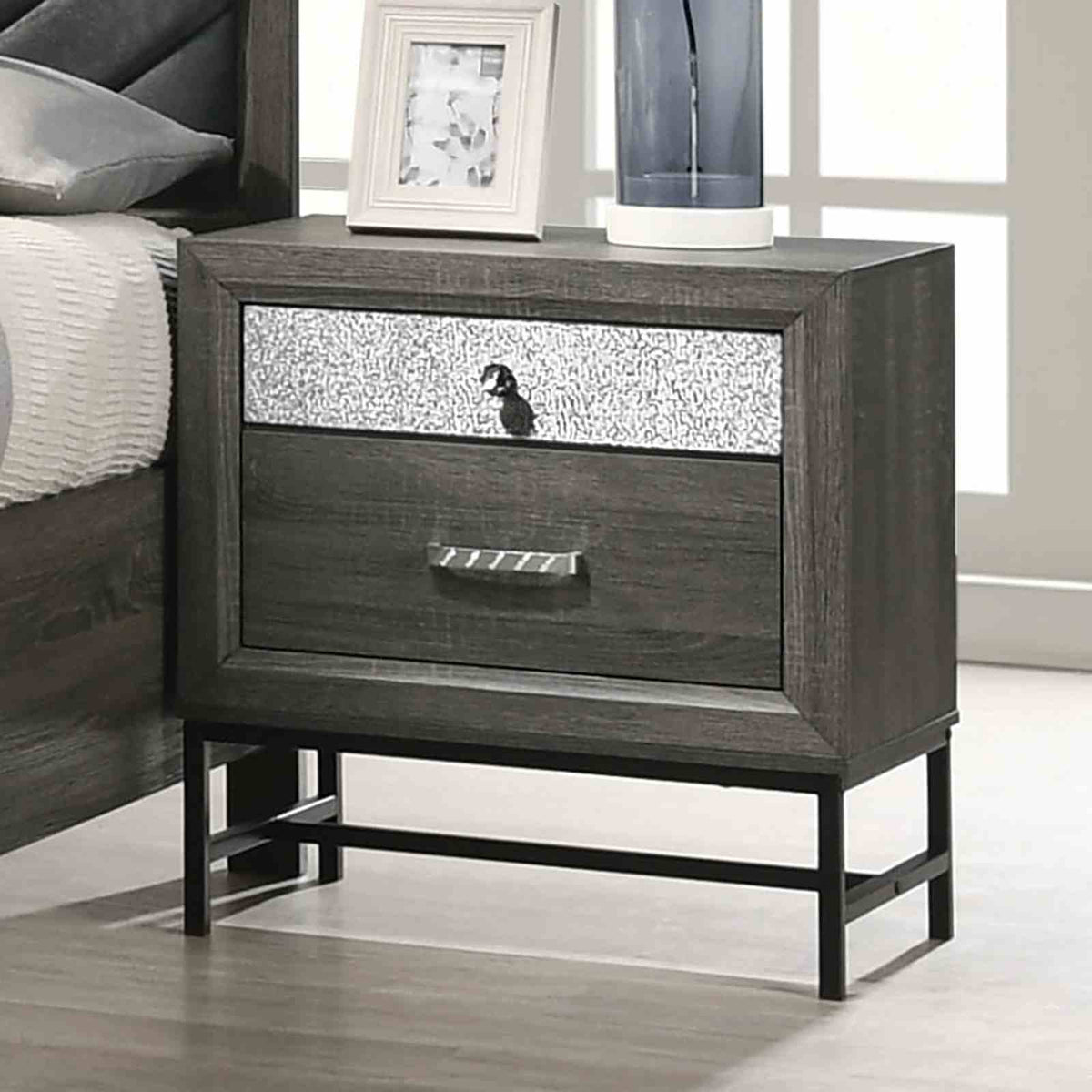 Voleta - Nightstand, Gray