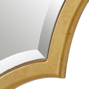 Mirror With Elegant Curves And Arches - Gold Leaf