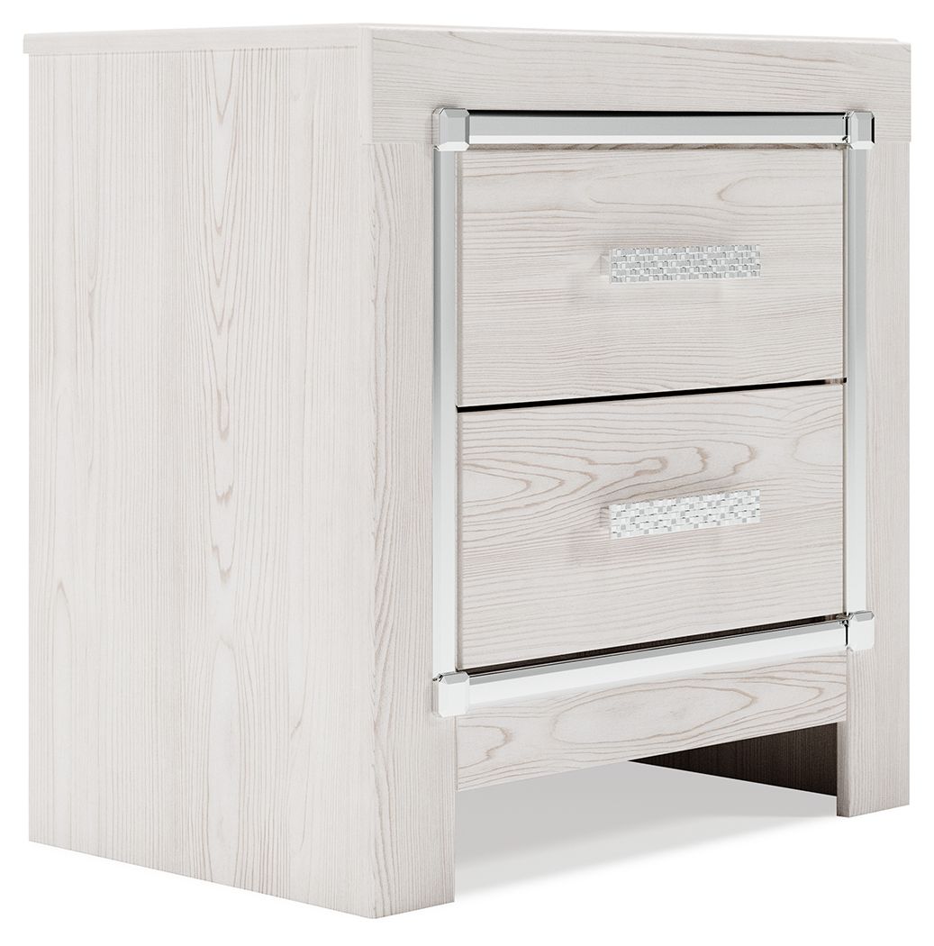 Altyra - Two Drawer Night Stand - White - R&R Furniture Gallery (Fountain Valley, CA)