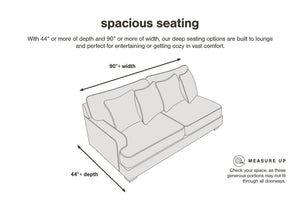 Gardiner - Sofa Chaise - Pewter - R&R Furniture Gallery (Fountain Valley, CA)