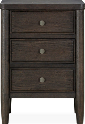 Rockport Three Drawer Small Nightstand in Yin