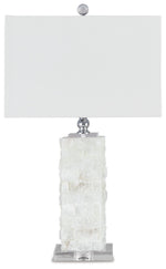 Malise - Alabaster Table Lamp - White - R&R Furniture Gallery (Fountain Valley, CA)