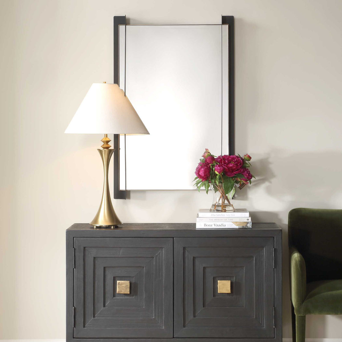 Cunene - Industrial Wall Mirror - Black