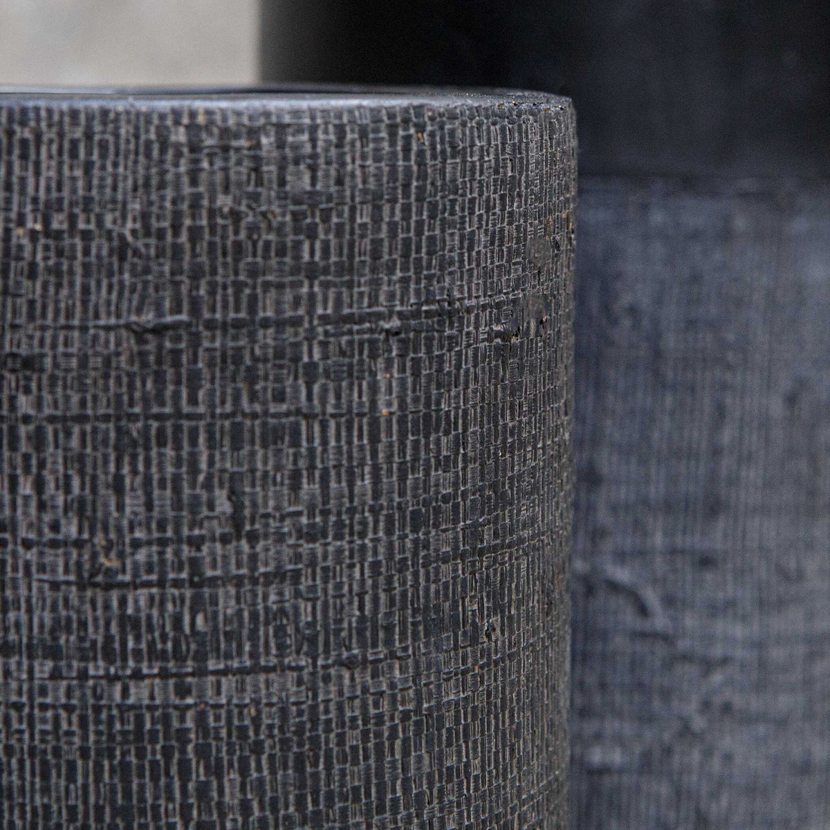 Woven - Shadow Vases (Set of 2) - Black