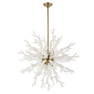 Coral Reef - 8 Light Pendant - Brass