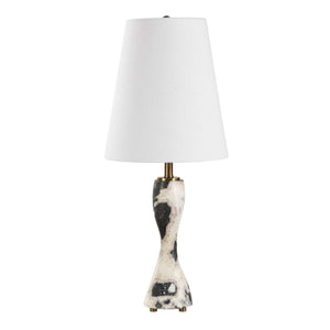 Marcela - Panda Marble Buffet Lamp - Black