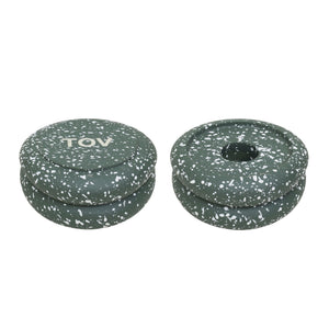 Gabby - Stacking Candle Holder (Set of 2) - Speckled Green - R&R Furniture Gallery (Fountain Valley, CA)