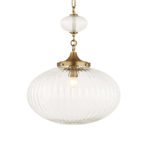 Uttermost Bellaire 1-light pendant with glass shade in gold, showcasing elegant pendant lighting design.