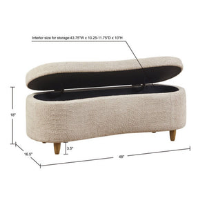 JLA Bailey flip top storage bench in taupe with cushioned seat and wooden base, ideal for extra seating and storage.