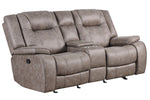 Blake - Reclining Console Loveseat - Desert Taupe - R&R Furniture Gallery (Fountain Valley, CA)