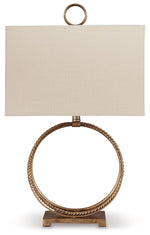 Mahala - Metal Table Lamp - Antique Gold Finish - R&R Furniture Gallery (Fountain Valley, CA)