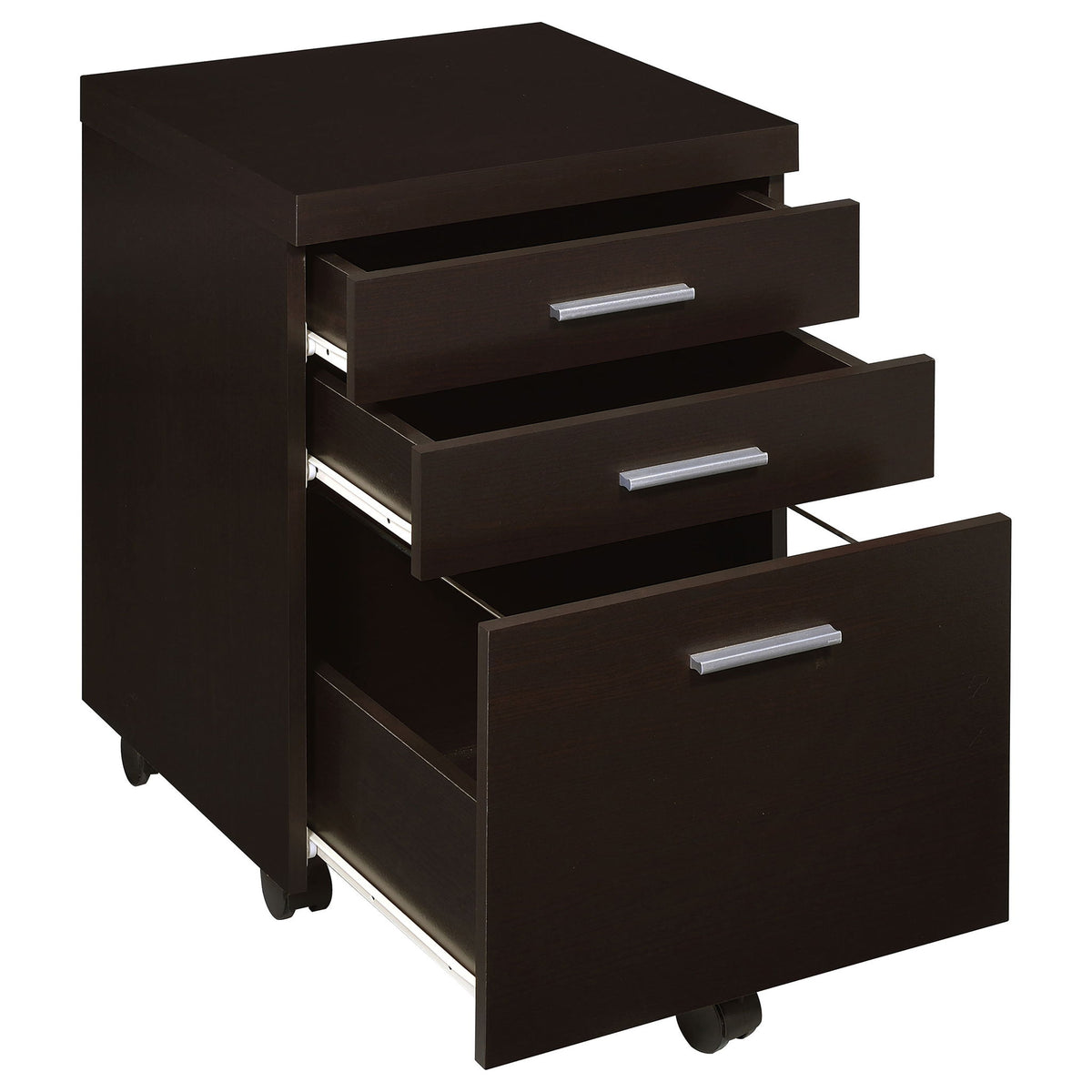 3 Drawer File Cabinetб Compact Office Storage For Home - Brown