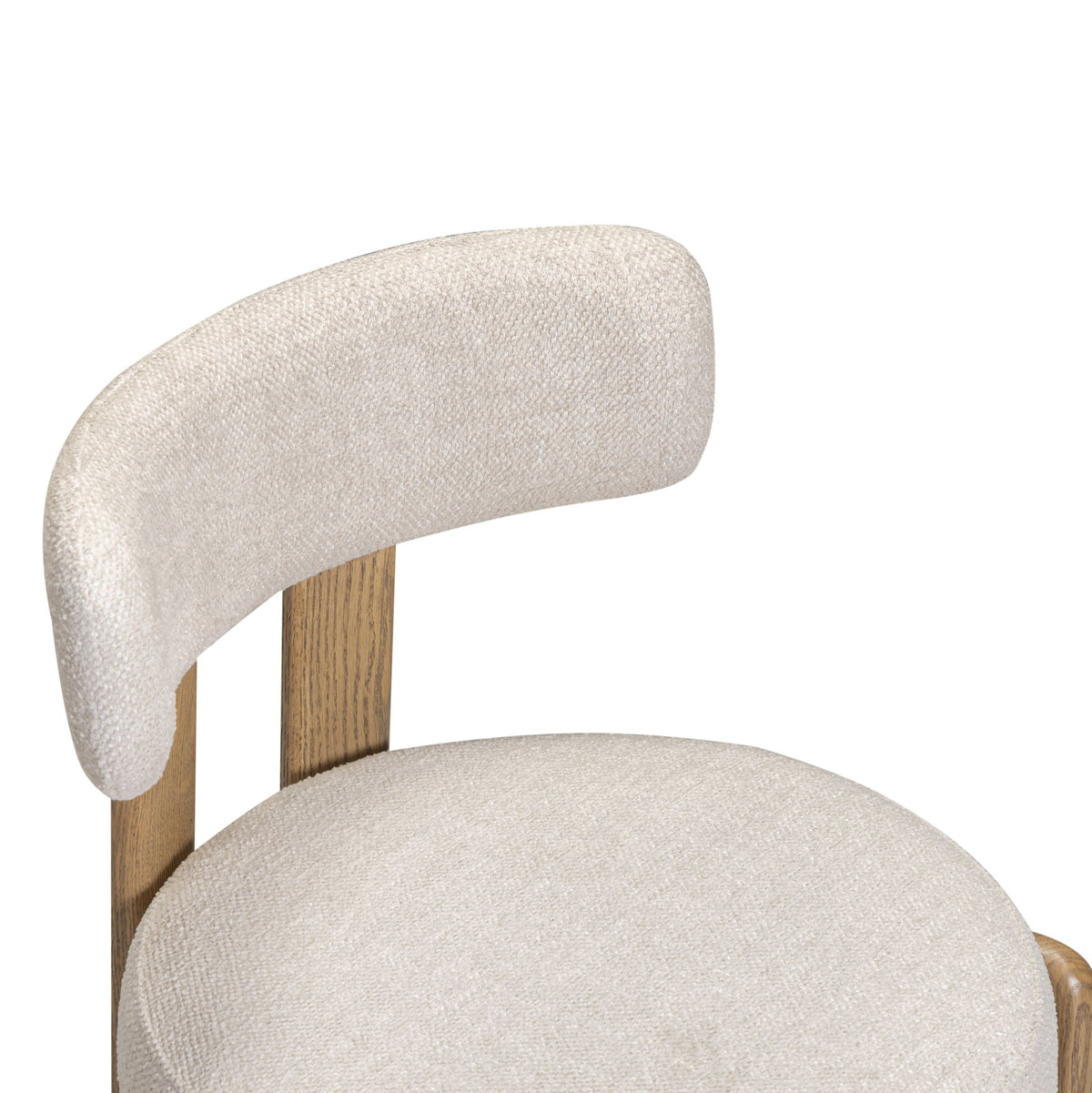 TOV Furniture Odessa dining side chair with wooden legs and upholstered cushioned seat, stylish modern design for dining rooms