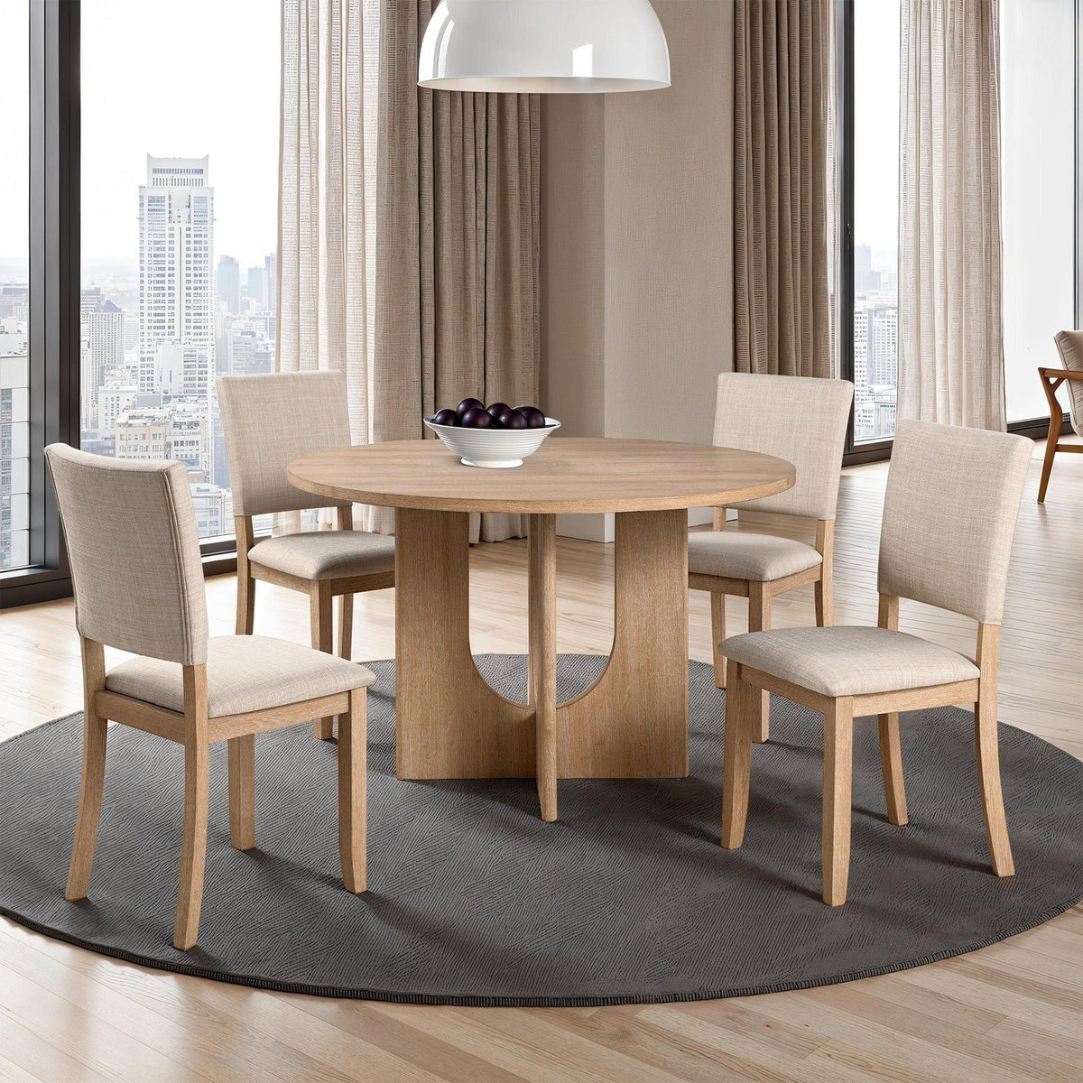 Oberto - 5 Pc. Round Dining Table Set