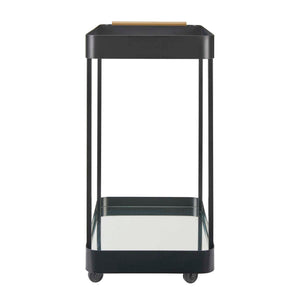 Vesper - Iron Bar Cart - Black / Brass
