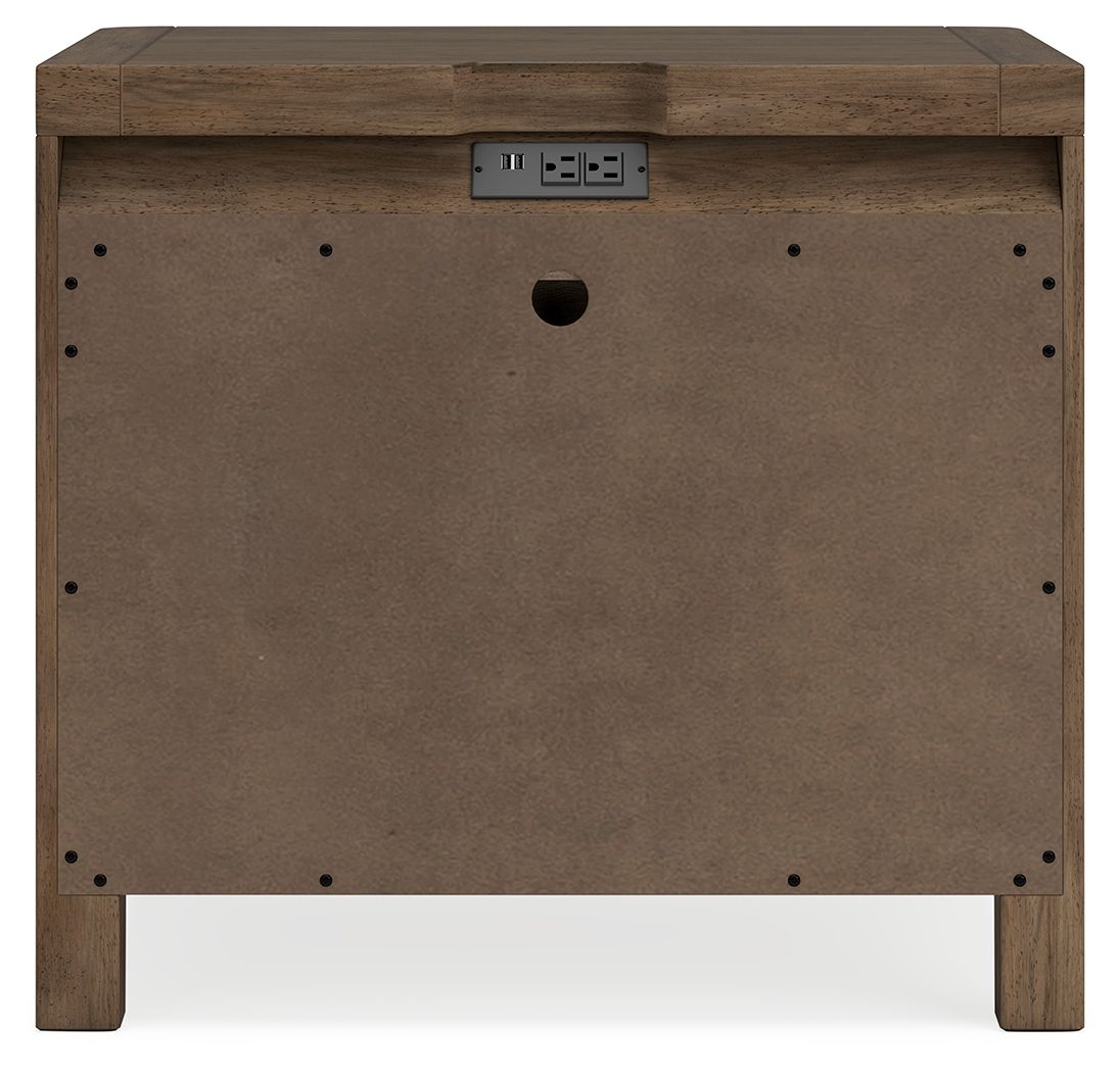Cabalynn - Two Drawer Night Stand - Light Brown - R&R Furniture Gallery (Fountain Valley, CA)