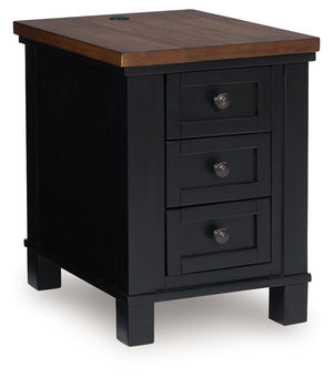 Wildenauer - Chair Side End Table - Brown / Black - R&R Furniture Gallery (Fountain Valley, CA)