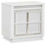 Chalanna - Two Drawer Night Stand - White - R&R Furniture Gallery (Fountain Valley, CA)