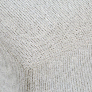 Upholstered Accent Stool - Off-White