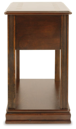 Breegin - Chair Side End Table - Removable Tray - Brown - R&R Furniture Gallery (Fountain Valley, CA)