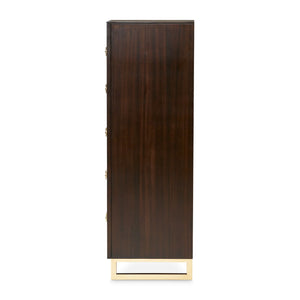 Belmont Place - 5-Drawer Chest - White / Dark Brown - R&R Furniture Gallery (Fountain Valley, CA)