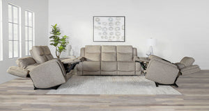 Penfield - Power Zero G Console Loveseat With Heat, Massage & Speaker P3 - Frappe
