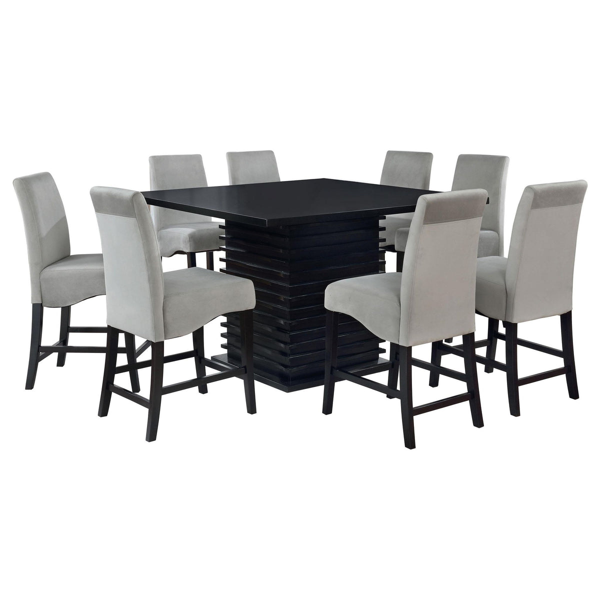 Stanton 9-piece Square Counter Height Dining Table Set Grey