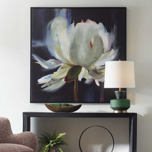 Peony - Framed Floral Art - Black