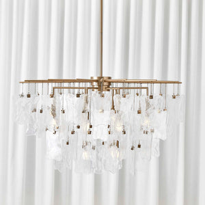 Seeded Shield - 8 Light Chandelier
