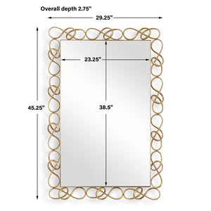 Twist It - Mirror - Antique Brass